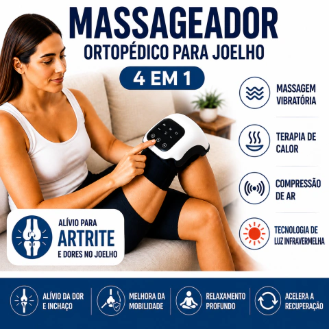 Massageador Ortopédico Para Joelho 4 Em 1